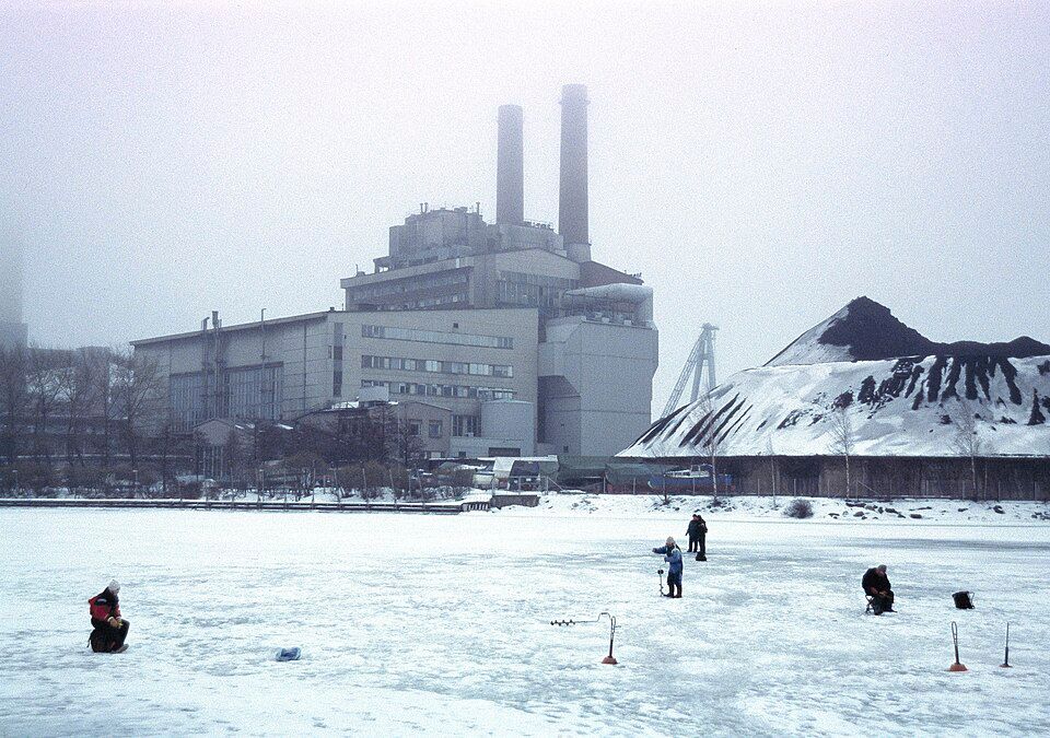 ice fishing near Helsinki